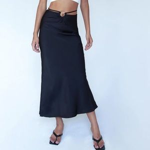 NWT Princess Polly Black Maxi Skirt
